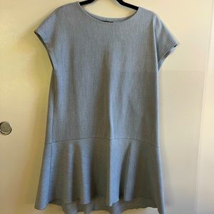 Grey Zara shift dress with drop waist